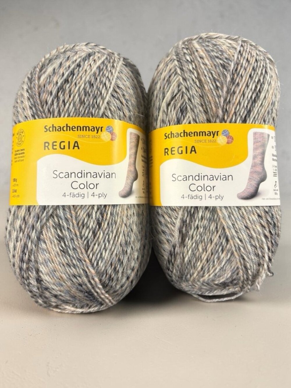 Schachenmayr REGIA Scandinavian Color Sock Yarn 4-Ply 2 Skeins 02848 New
